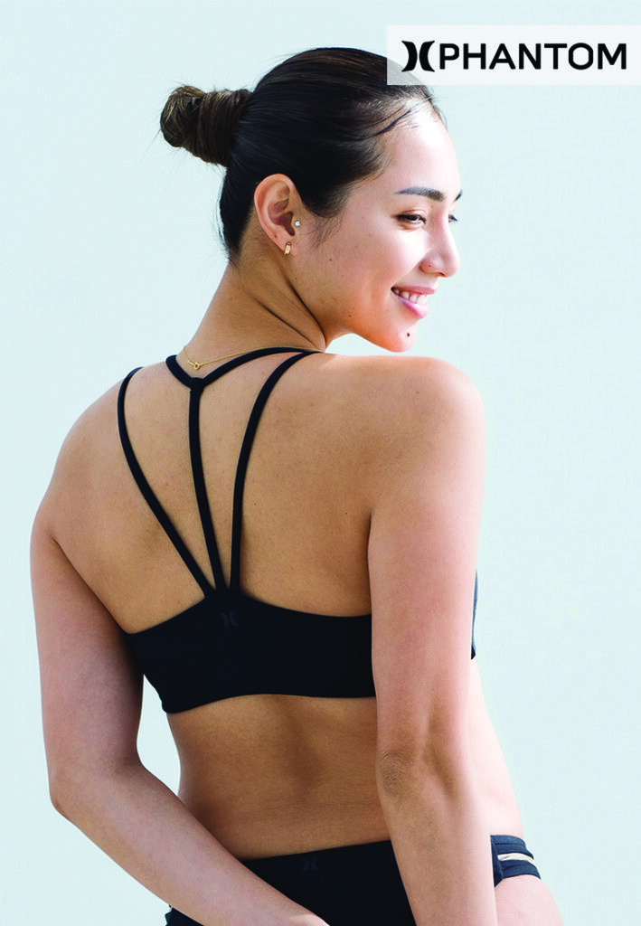 Hurley womens max solid pull on top bikini top ht1120 black